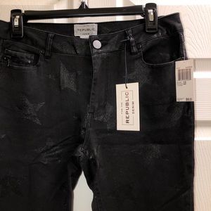 For The Republic Star Jeans Black